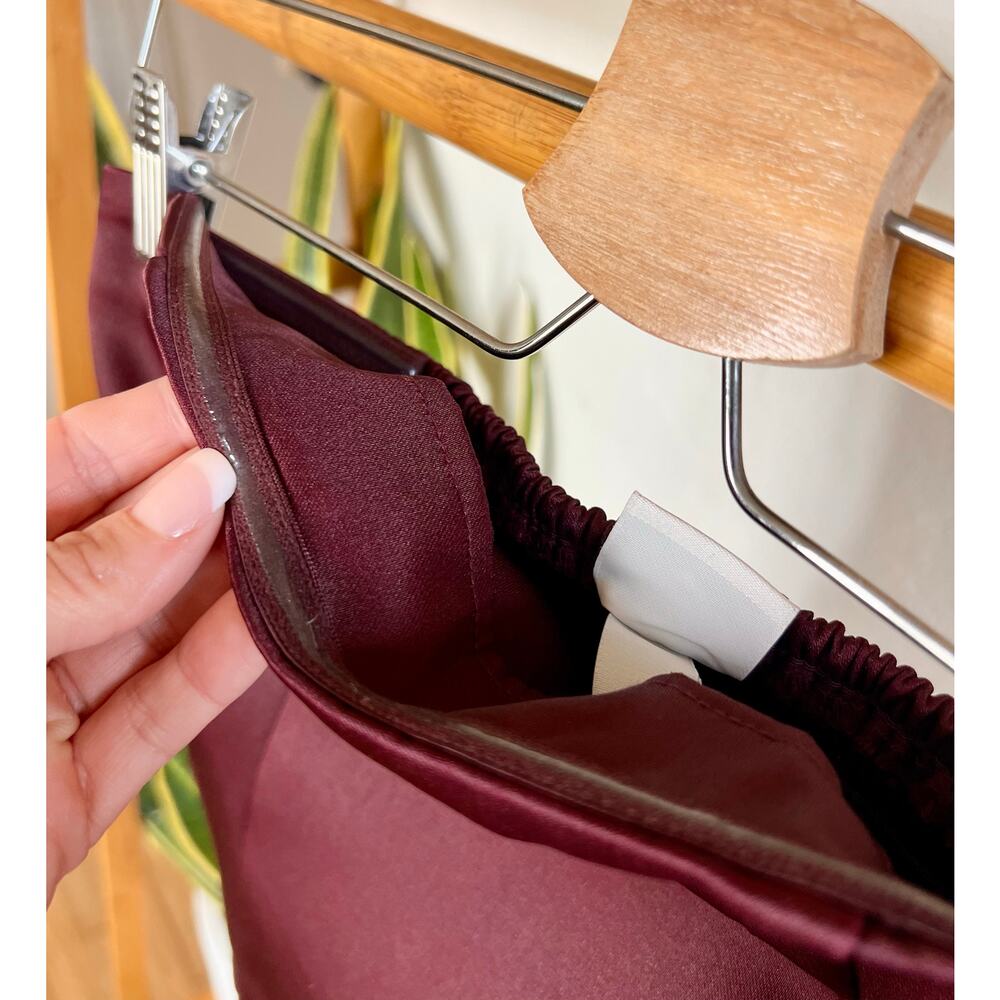 A New Day Slim Fit Party Tube Top Burgundy - Picture 3 of 7